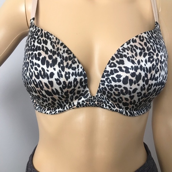 Victoria's Secret Push-Up Bra | 32DD | Cheetah Print - Picture 2 of 7